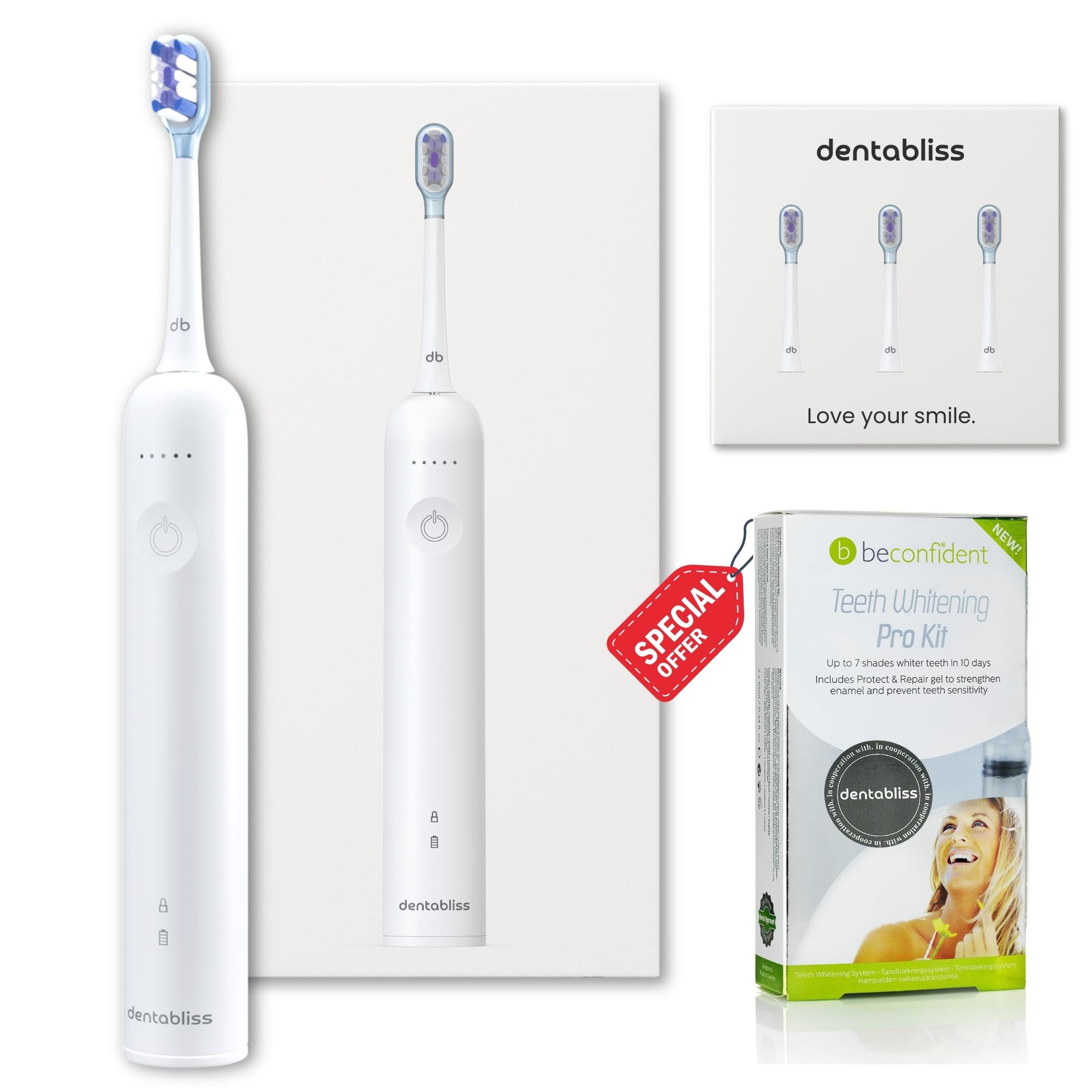 Osonic spazzolino oscillante sonico – Spazzolino elettrico per una pulizia efficace dei denti, tecnologia di pulizia dei bassi, 5 modalità, 60 giorni di durata della batteria, timer