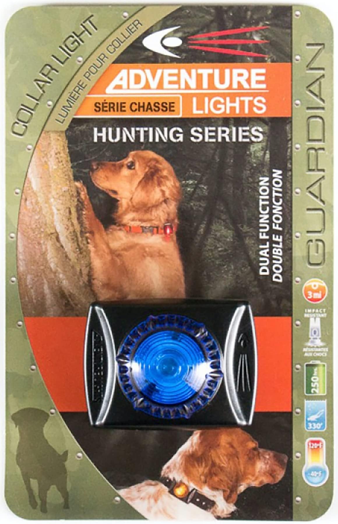 Adventure LightsGuardian Hunting Series Dog Collar Light, Blue