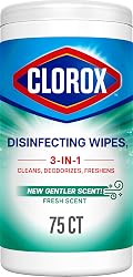 Clorox Fresh Scent Bleach Free Disinfecting Cleaning Wipes, 75 Count