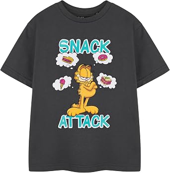 Garfield Kids Short-Sleeved T-Shirt Graphic Tee Options | Cartoon Character Comfortable Short-Sleeve Apparel for Boys & Girls