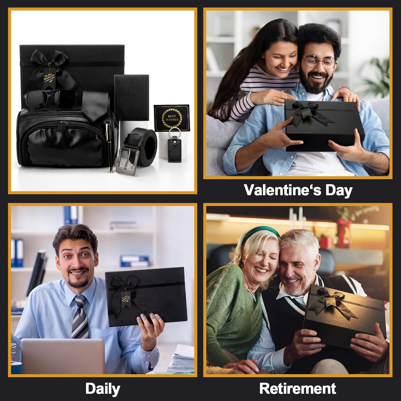 Glitopper 11 Pcs Birthday Gifts for Men Father Gifts Box for Men Self Care Gift Baskets Set for Dad Husband Boyfriend