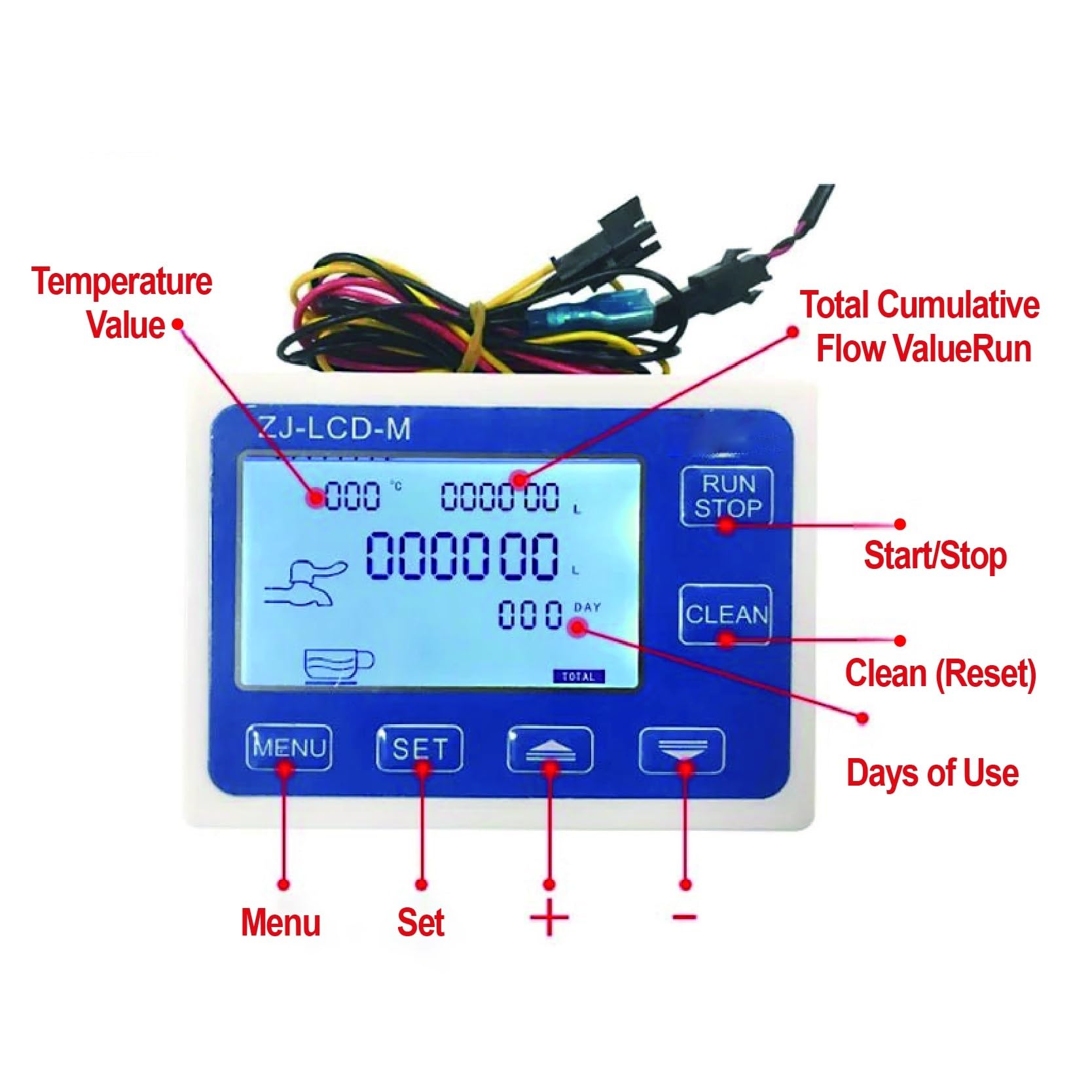 Flussometro, Regolatore Di Flusso Automatico Dell'elettrovalvola ZJ-LCD-M Digitale Da 1/4 Di Pollice