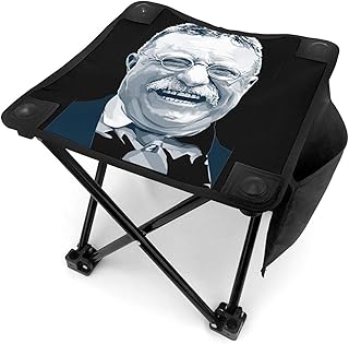WGYWE Monroe Doctrine Theodore Roosevelt Raughing Out - Taburete de camping portátil plegable y compacto