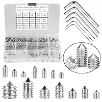 Vista 1 de 340 tornillos métricos M2.5/M3/M4/M5/M6/M8 304 de acero inoxidable Allen de cabeza hexagonal 304, tornillos hexagonales internos, juego de tornillos