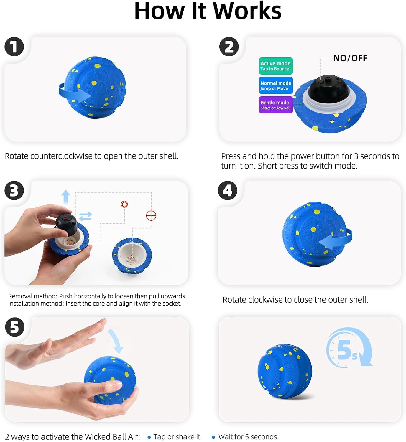 Pelota de juguete interactiva para perros