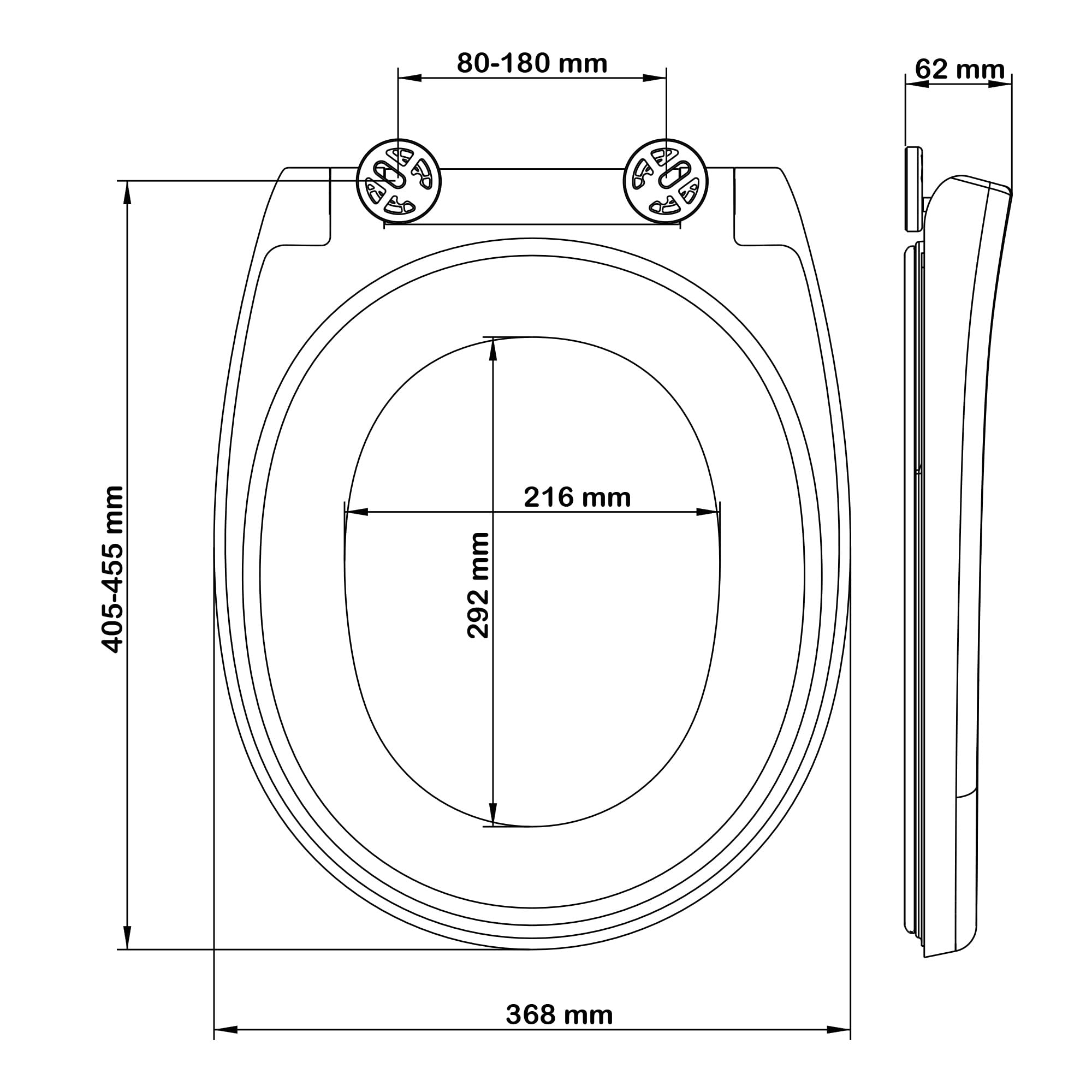 Bemis Click&Clean® Silent | Soft Close | Doppio anello in silicone impedisce schizzi, odori, rumore, scivolamenti | brevettato rimovibile | facile installazione | antibatterico | bianco
