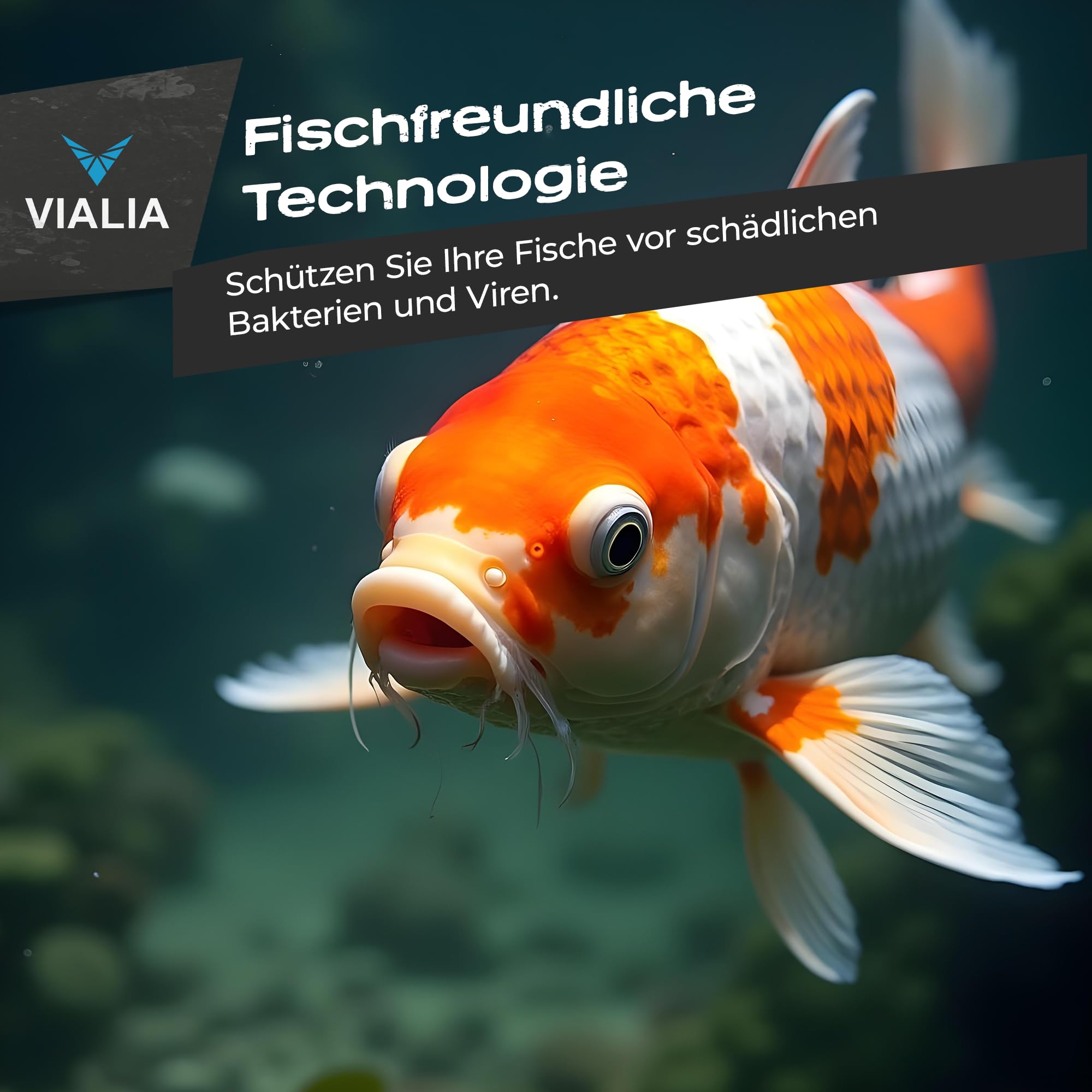 UVC Klärer, Modell: GUV-207, 7 Watt, 1.200 l/h, Teichklärer mit 2 Anschlüssen 20/25/32/40 mm, UV-Schauglas und Quick Lock-Anschluss, Teichfilter mit Pumpe für den Gartenteich