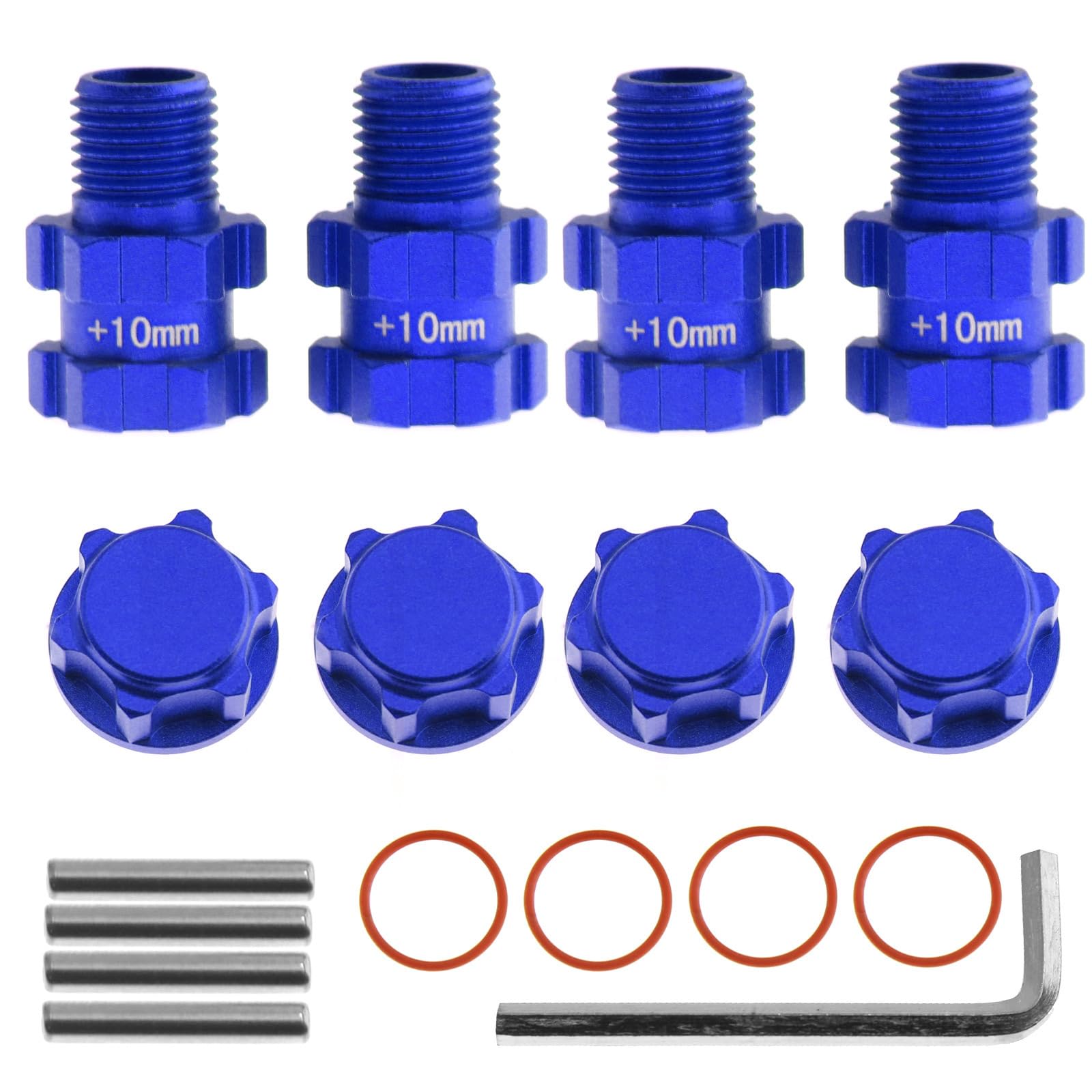 14mm to 17mm Wheel Hex 10mm Extended Wheel Hub Drive Adapter for Arrma for Senton for Granite 4X4 3S, 4PCS