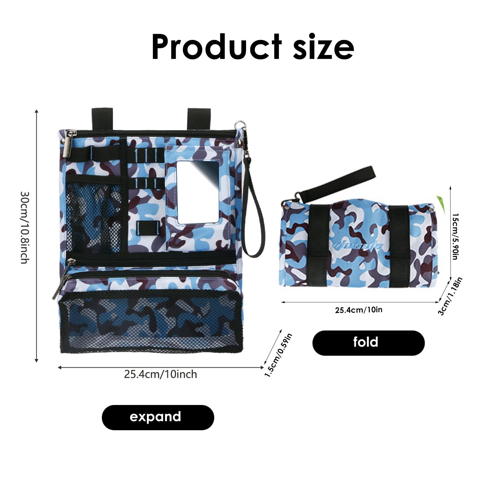 Custodia per borsa per palline da golf, custodia per borsa per da golf - Borsa per oggetti di valore con cerniera | borsa da golf per tee, organizer per sacca da golf, borsa pieghevole con m