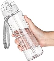 Vista 1 de OLDLEY Kids Water Bottle with Straw 15 oz BPA-Free Leak-Proof Motivational Water Bottles with Time Marker for School Sports Travel Gym, Easy to Use