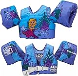 Body Glove Paddle Pals Motion Life Jackets - The Safest Patented U.S. Coast Guard Approved Kids Swim Vest 33-55 LBS Mermaid Linden