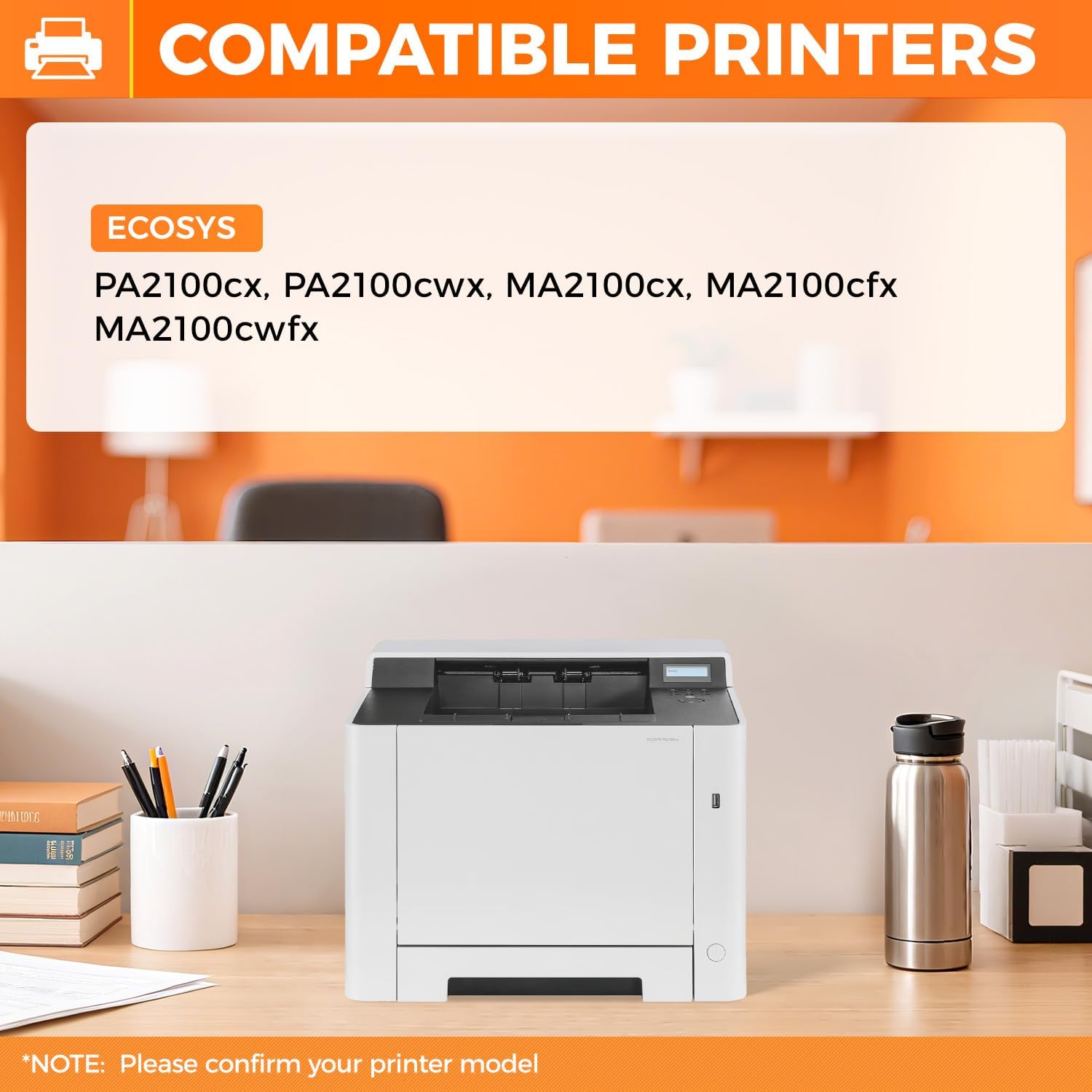 TK-5442 TK5442 Toner Cartridge 4-Pack High Yield Replacement for Kyocera TK-5442K TK-5442C TK-5442M TK-5442Y Compatible with ECOSYS PA2100cx PA2100cwx cdn MA2100cx/ MA2100cfx MA2100cwfx Laser Printers