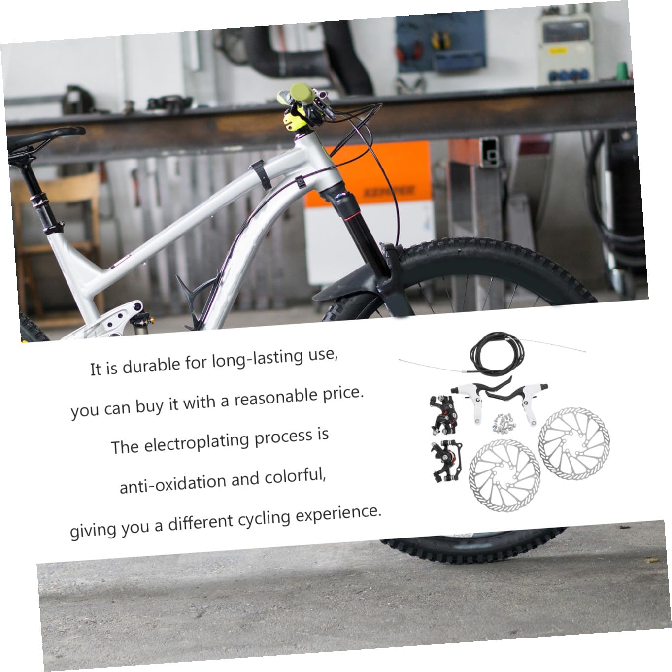 1 Satz Hydraulische Scheibenbremsen Set für Mountainbike Hochleistungs Bremszubehör mit Langlebigem Material Optimierter Wärmeableitung und Verbessertem Reibungskoeffizienten für