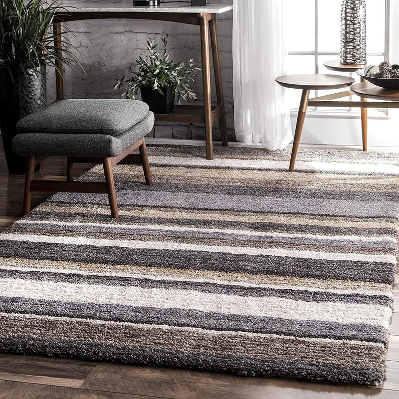 RUG ERA Shaggy Carpet for Living Room 3X5 FEET Fluffy Rug for Bedroom Floor Modern Non-Slip Floor Mat & Galicha for Home Décor | Cozy Area Carpet (Luxury M-Grey)-image-37