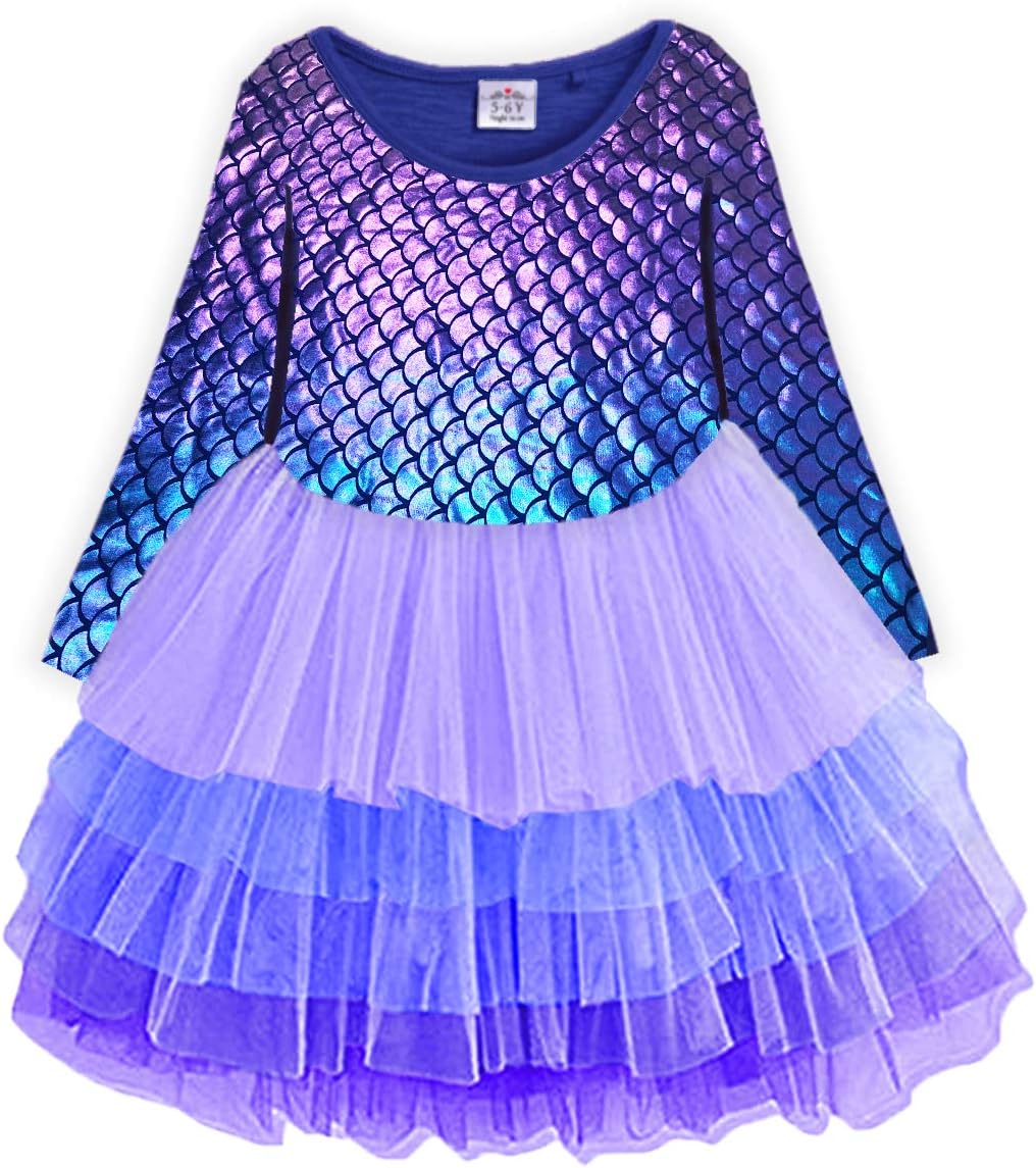 VIKITA Girls Dresses Winter Long Sleeve Party Gifts for Girls 3-7 Years