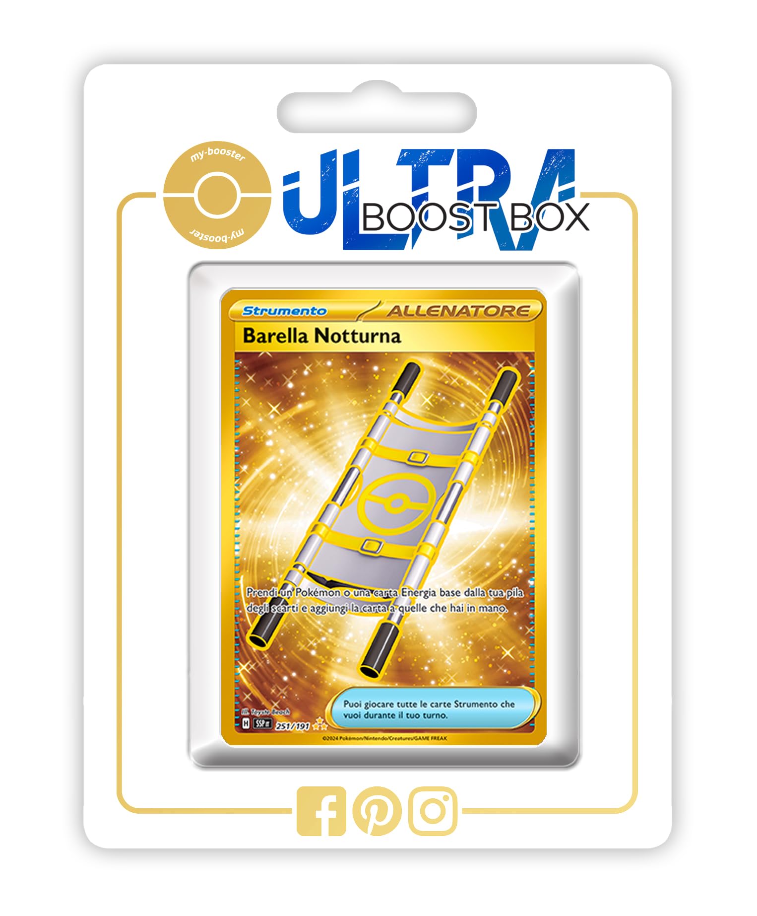 my-booster Barella Notturna 251/191 Allenatore Segreto Oro X Scarlatto e Violetto 8 - Scintille Folgoranti