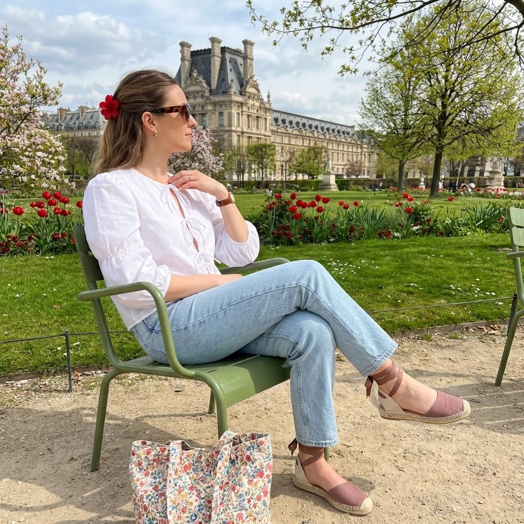 CUSHIONAIRE Talisa Espadrilles for Women, Closed Toe Wedge Sandal with Elastic Ankle Strap and Jute Wrapped Sole