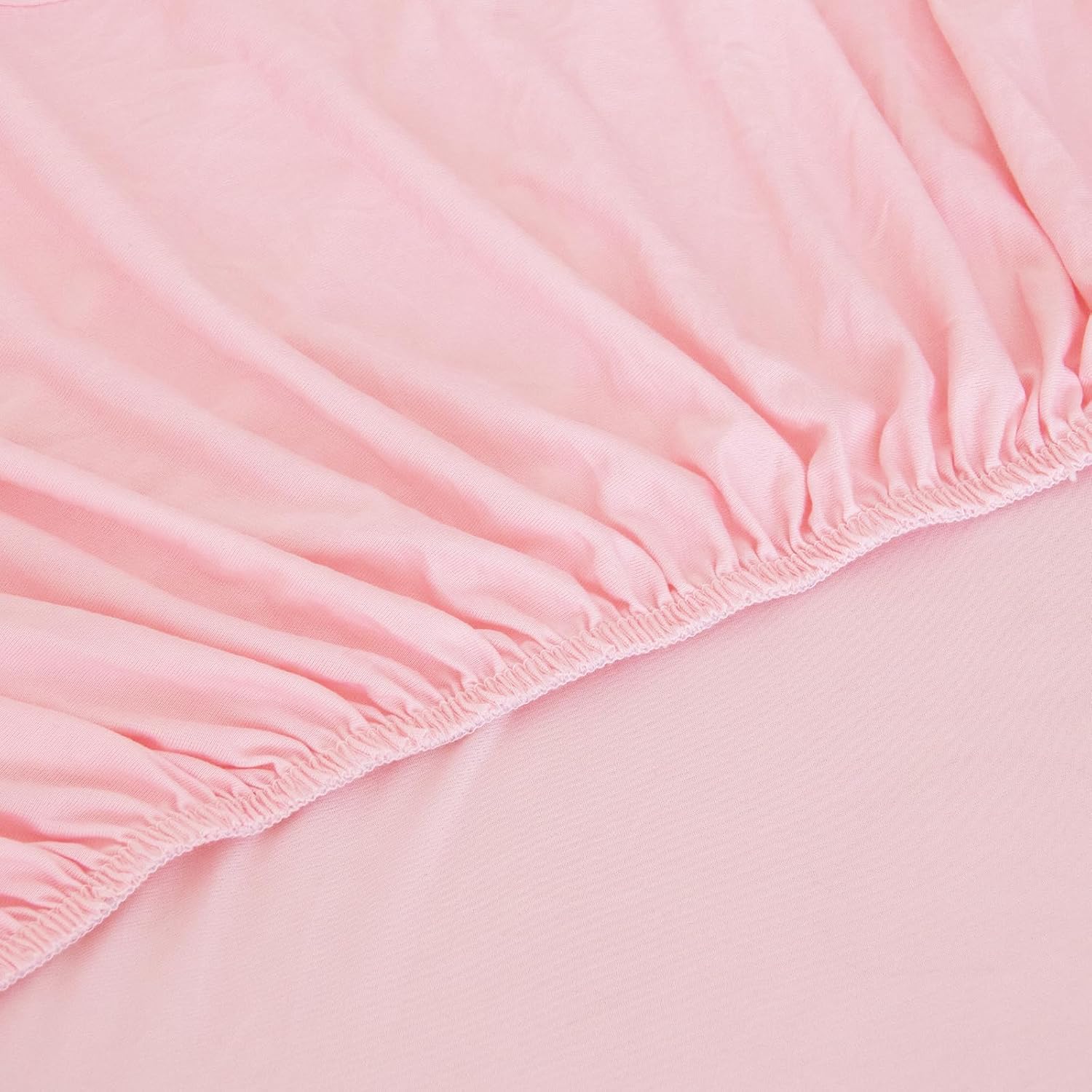 Stretchy Crib Sheets for Girls, 4 Pack Baby Sheets Fitted for Standard Crib and Toddler Mattress 52" x 28", Soft and Breathable Fitted Crib Sheets Neutral, Pink & Floral - Image 3