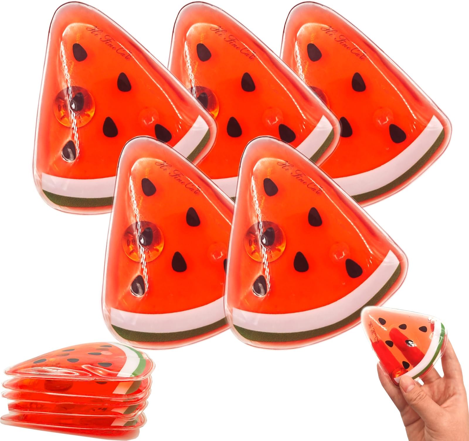 Icepac 5 Pcs Reusable Snap Heat Pack, Hand Warmers, Click, Pouch Gel, Cute Long Lasting Warmth for Camping, Outdoor