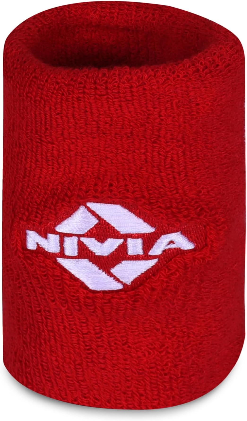 Nivia Sweatband for Men & Women, Wristbands for Tennis, Basketball, Running, Sweat Band for Gym & Athletes (Large, Red)