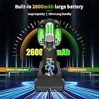 Vista 8 de NETUM Escáner de código de barras industrial 2D QR Bluetooth con base de carga, lector de código de barras inalámbrico 2D/1D mejorado, batería