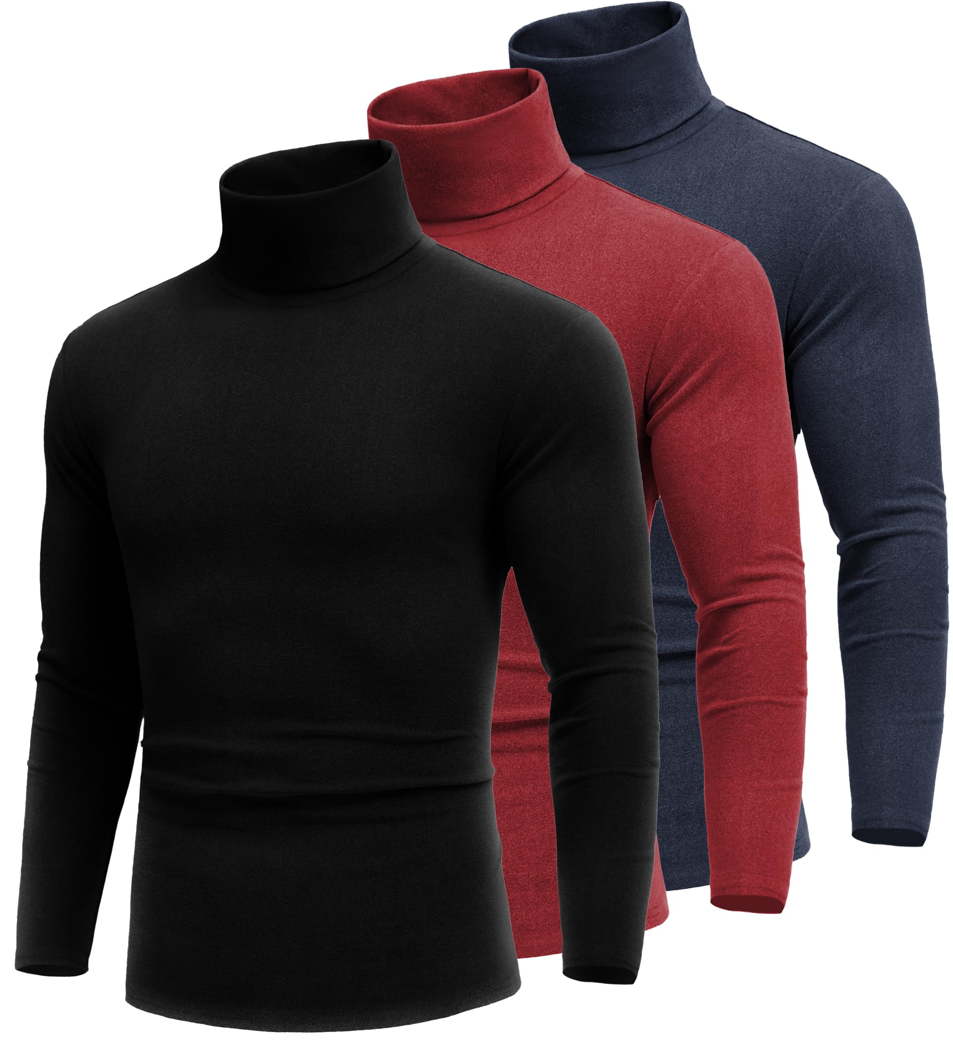 COOFANDY Rollkragenshirt Herren Rollkragenpullover Turtleneck Langarmshirt Rollkragenpulli Regualr Unterzieh