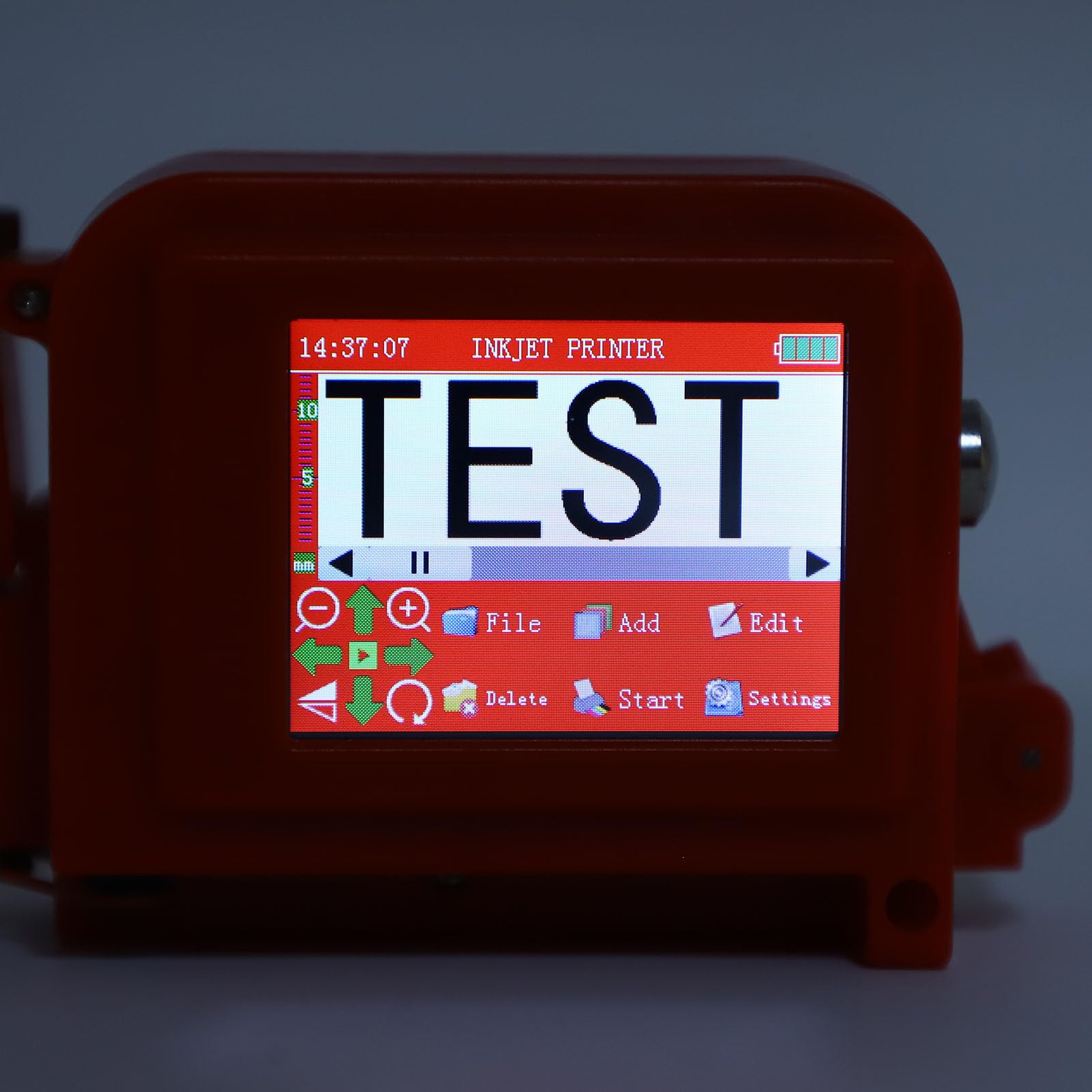 ViaGasaFamido Handheld-Tintenstrahldrucker mit 2,8-Zoll-Touchscreen 12,7 Mm für Stoff, Holz, Karton, Kunststoff, Industrieverpackung, Datum, Barcode, QR-Code-Markierung