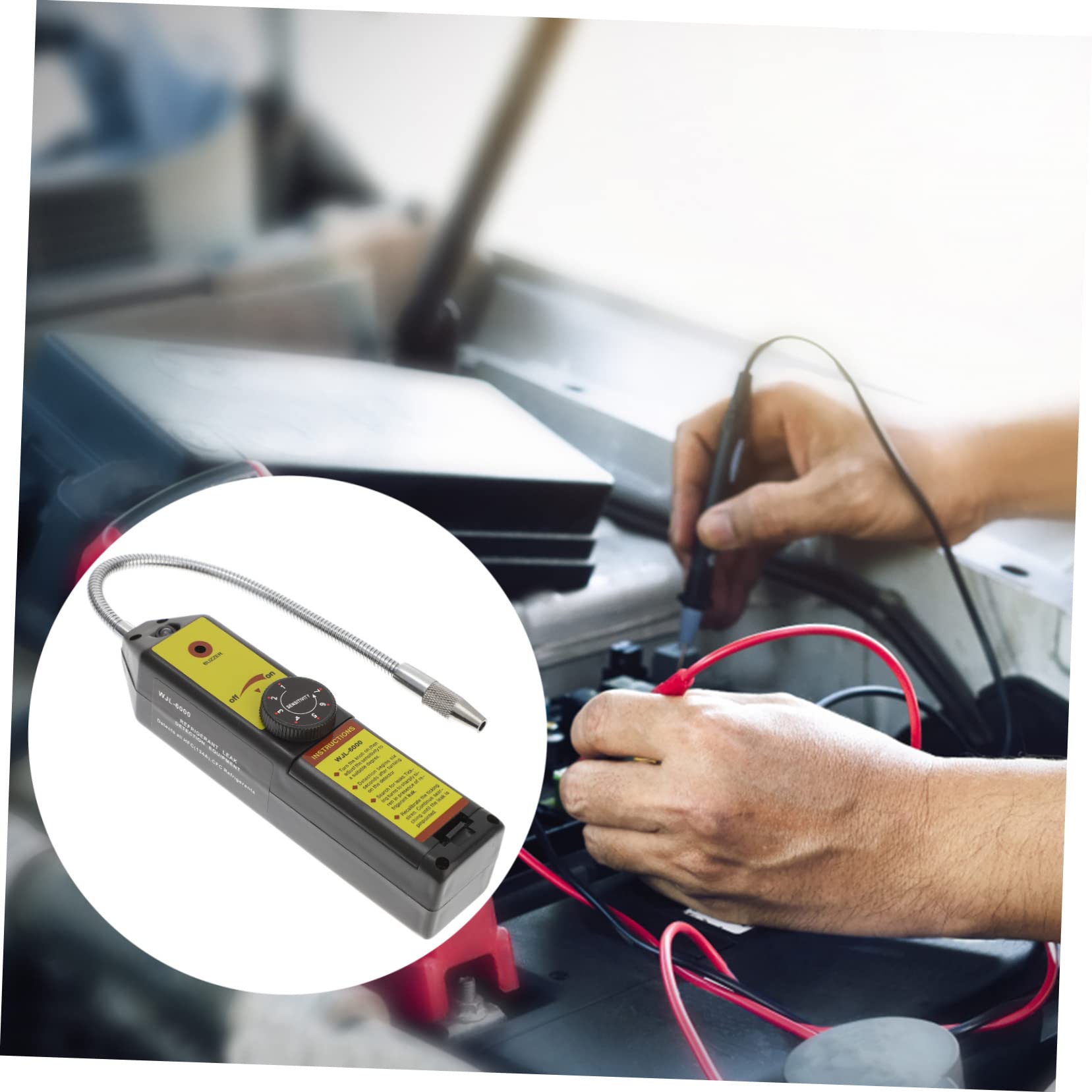 2 Stück Lecksuchgerät für Kältemittel HVAC Leckdetektor mit Hoher Empfindlichkeit Langlebig Robust für Präzise Kältemittelgas Erkennung und Effiziente Leckageortung im