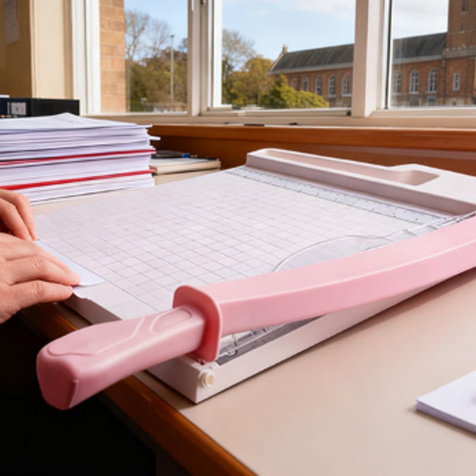 Generic Taglierina per Carta | Acciaio Acciaio Al Manganese, Precisa, Taglierina per Carta con Centimetrata, Ufficio, Laboratorio Creativo, Studenti