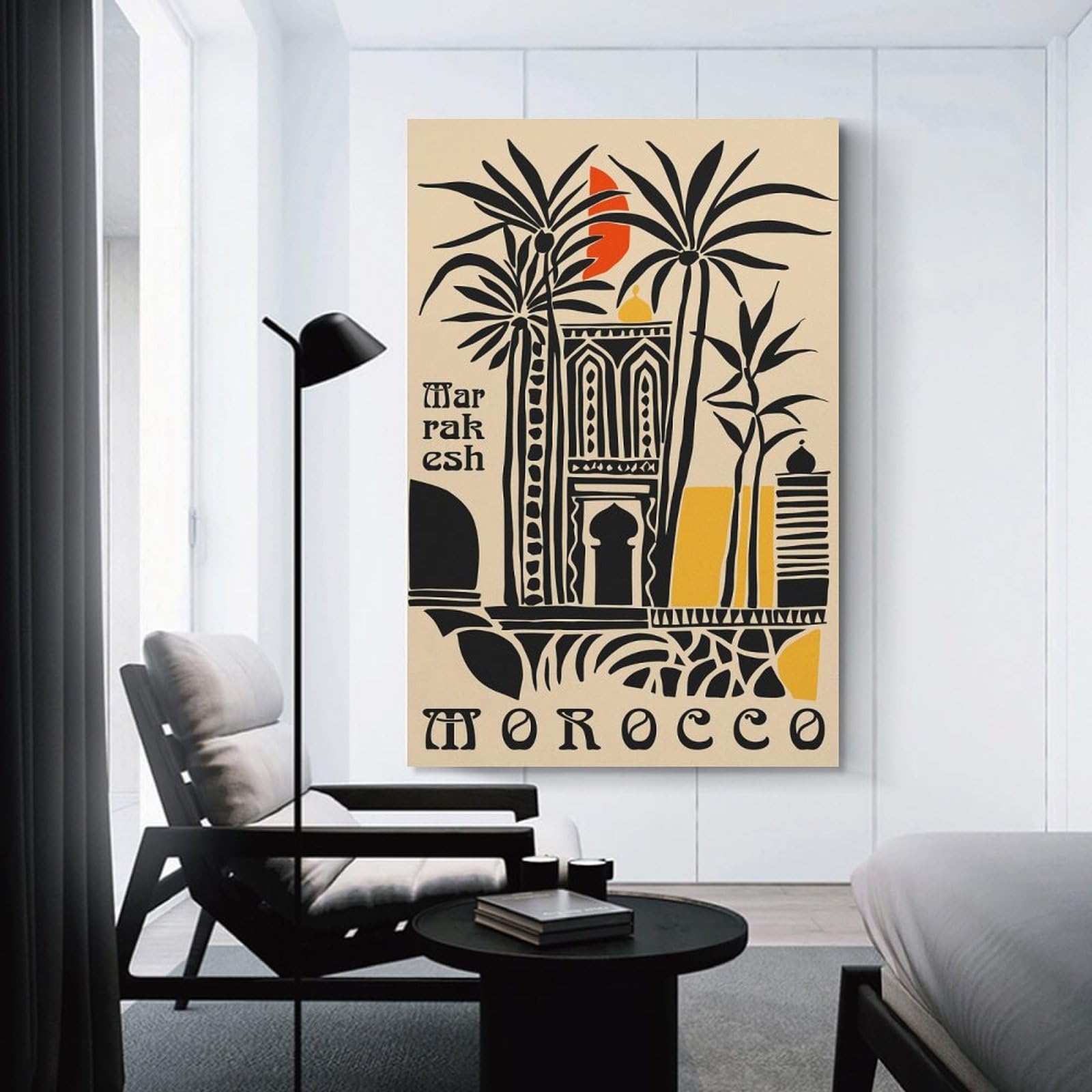 Junmoney Canvas Art Print Marrakesh, Morocco Travel, 20x30inch(50x75cm), for Small Homes, Bedrooms Or Open Spaces, A Simple Refresh for Blank Walls