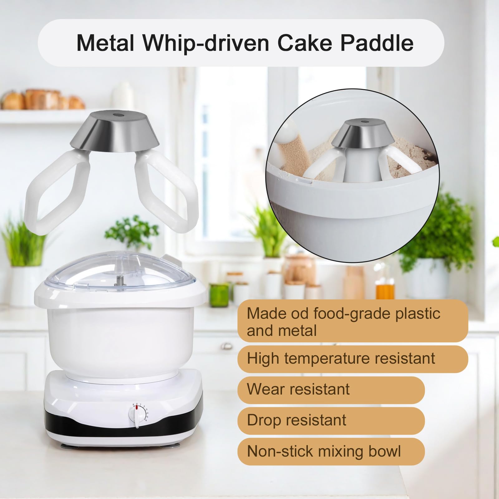 Amazon.com: Cake Paddles With Metal Whip Driver Fit For Bosch