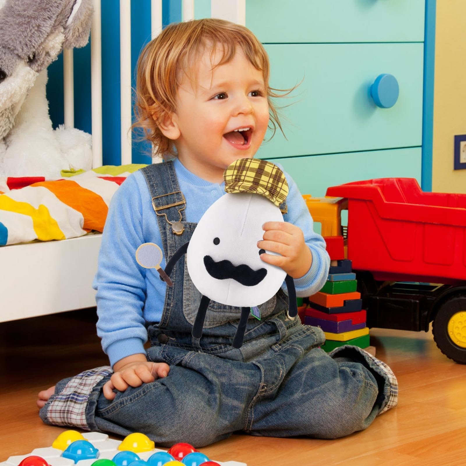 Amazon.co.jp: 9.8インチの卵のぬいぐるみ、探偵の卵の