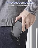 Vista 6 de Teclado Bluetooth plegable, teclado inalámbrico portátil plegable con panel táctil, teclado de bolsillo de viaje para iOS, Android, Windows, Mac