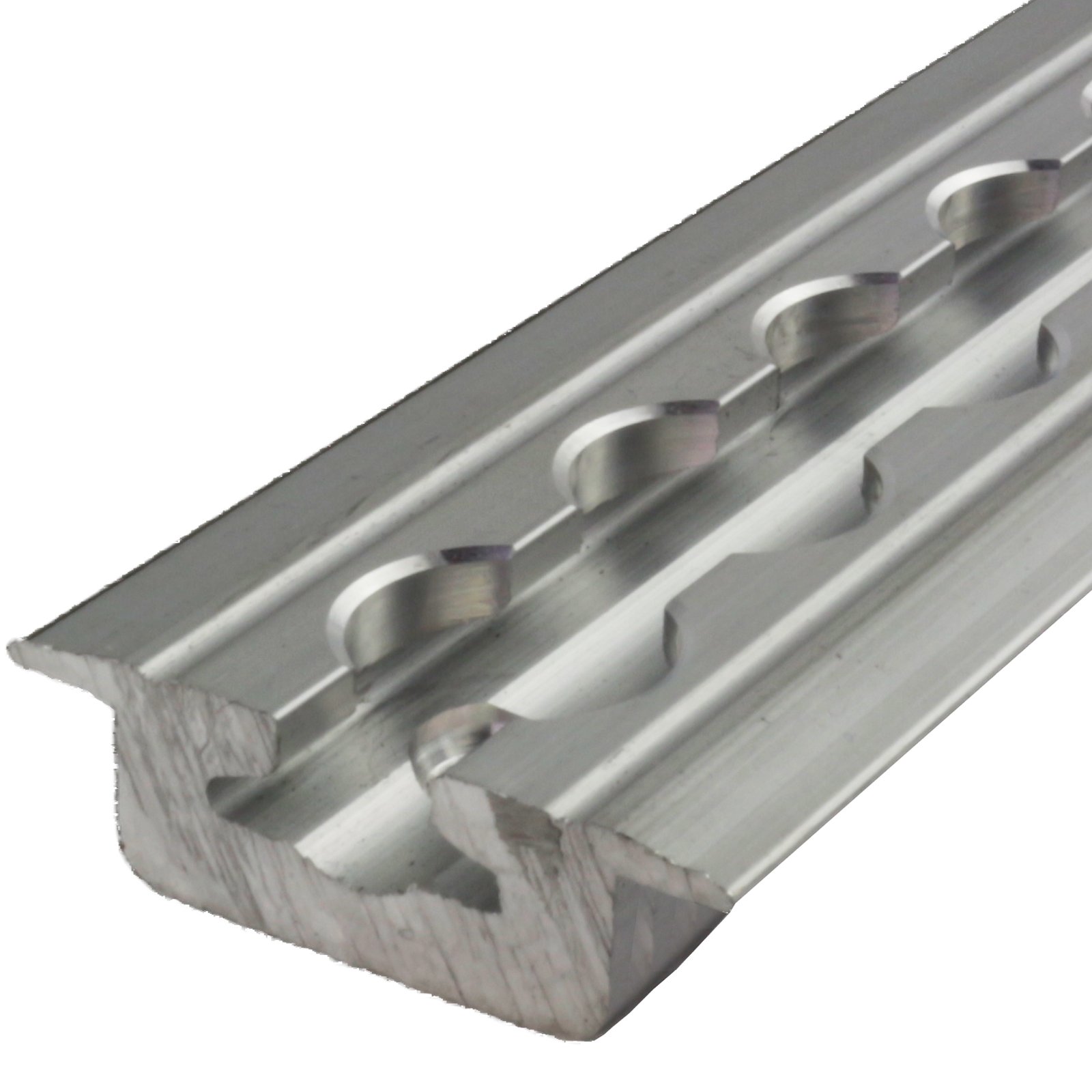 Aluminium Airlineschienen Set Flügel Form Bodenprofil 3 Meter = 2 x 1,5m - Airlineschiene zur Ladungssicherung für LKWs und Wohnmobile - Gebohrte Zurrschiene Silber - Zurrleiste