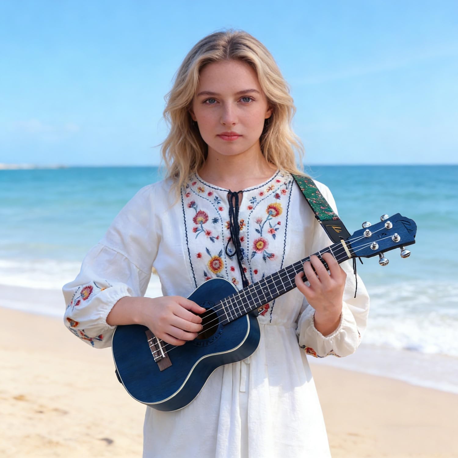 Ranch Tenor Ukulele 26 Inch Professional Wooden Ukelele with Online 12 Lessons, Gig Bag and Rechargeable Tuner - Starry Blue