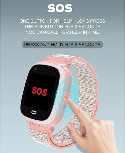 Miniatura 5 de PTHTECHUS Reloj inteligente 4G para niños con tarjeta SIM, reloj GPS para niños con videollamada, chat de voz WiFiGPSllamada SOS Chat Cámara