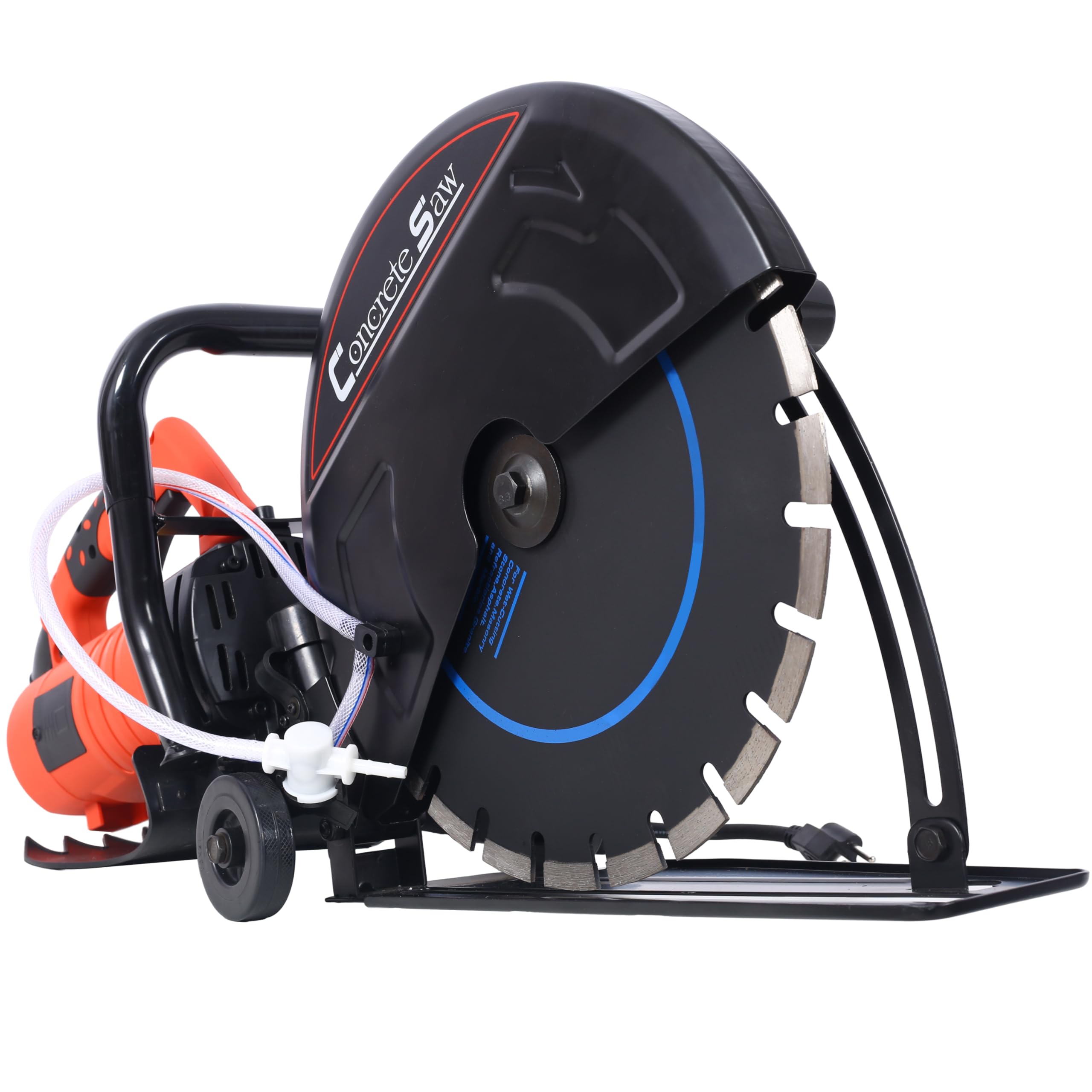 Electric 14" Cut Off Saw Wet/Dry Concrete Cutter with Water Line, 15 Amp, 4300 RPM, Diamond Blade Included