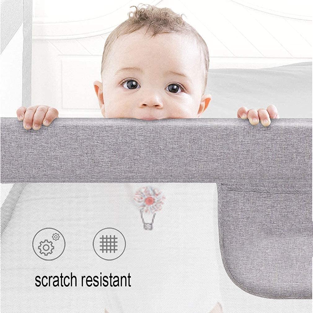 Baby Box Nursery Anti-collisione Guardrail Sollevamento Verticale Letto per Bambini con Rete ventilata Giocattolo Anti-Caduta anticollisione Regolabile in Altezza (Dimensioni: 200