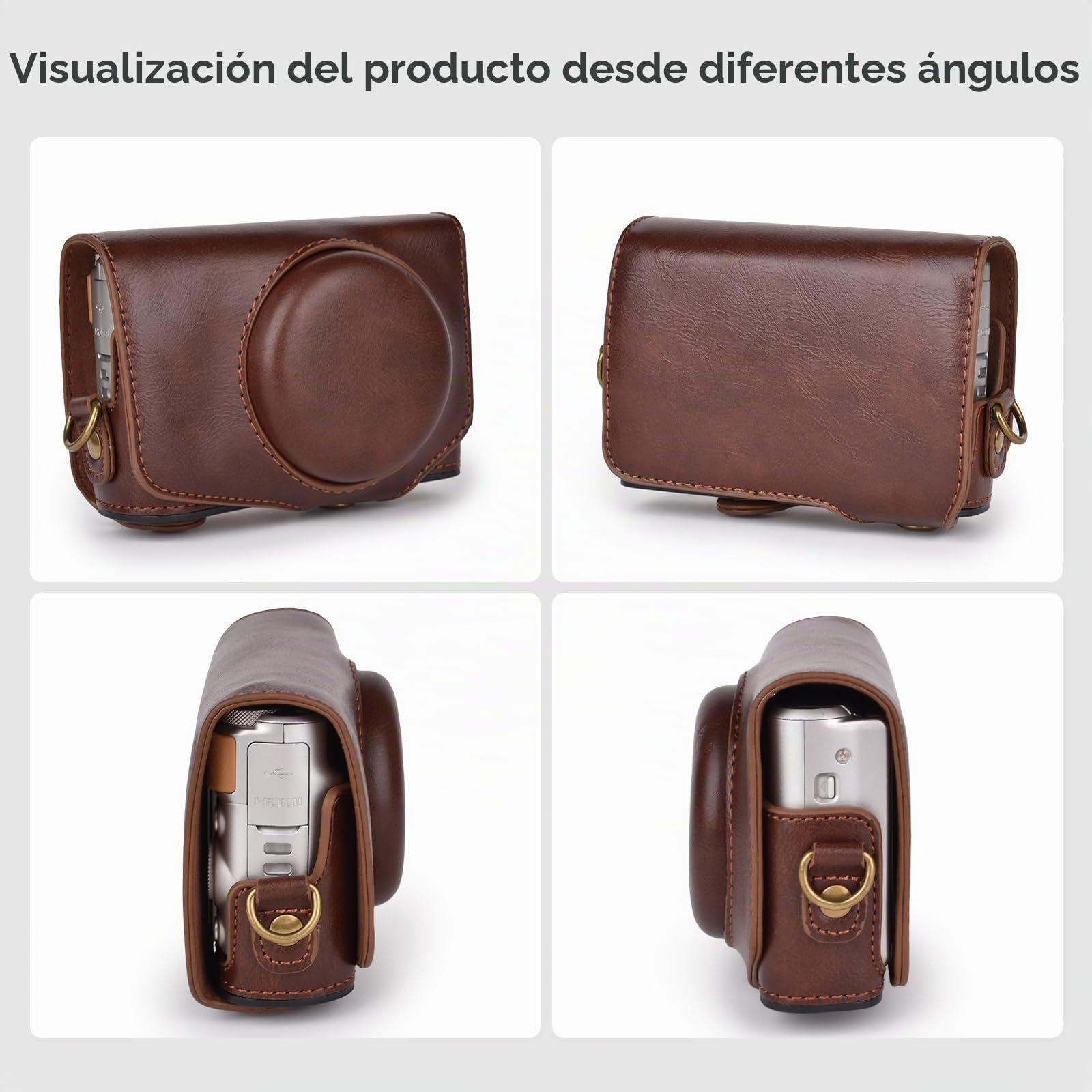kinokoo Canon SX740 Case, PU Funda de Cuero para cámara con Correa para Canon PowerShot SX720 HS SX730 HS y SX740 HS