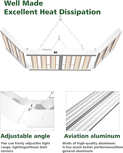 Miniatura 20 de Luz LED de crecimiento SPF4000 de 400 W, cobertura de 5 x 5 pies con nuevos diodos y luces IR de espectro completo, lámparas de cultivo vegetal