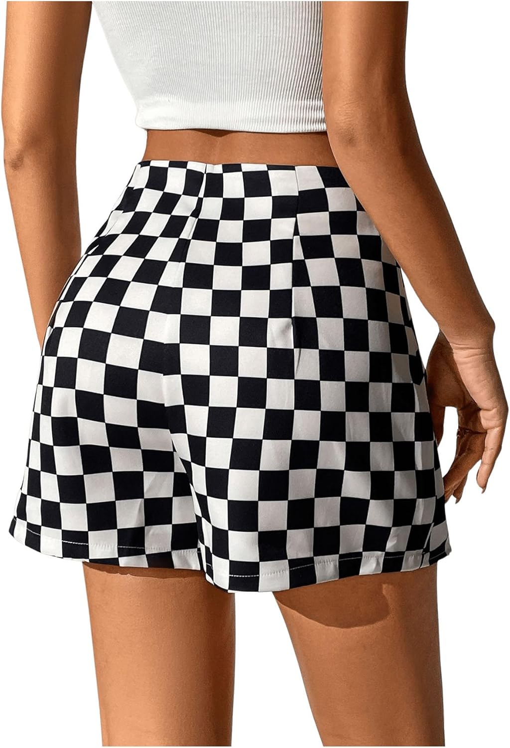 Floerns Women's Casual Asymmetrical High Waisted Bodycon Pencil Skirt Shorts - Image 2