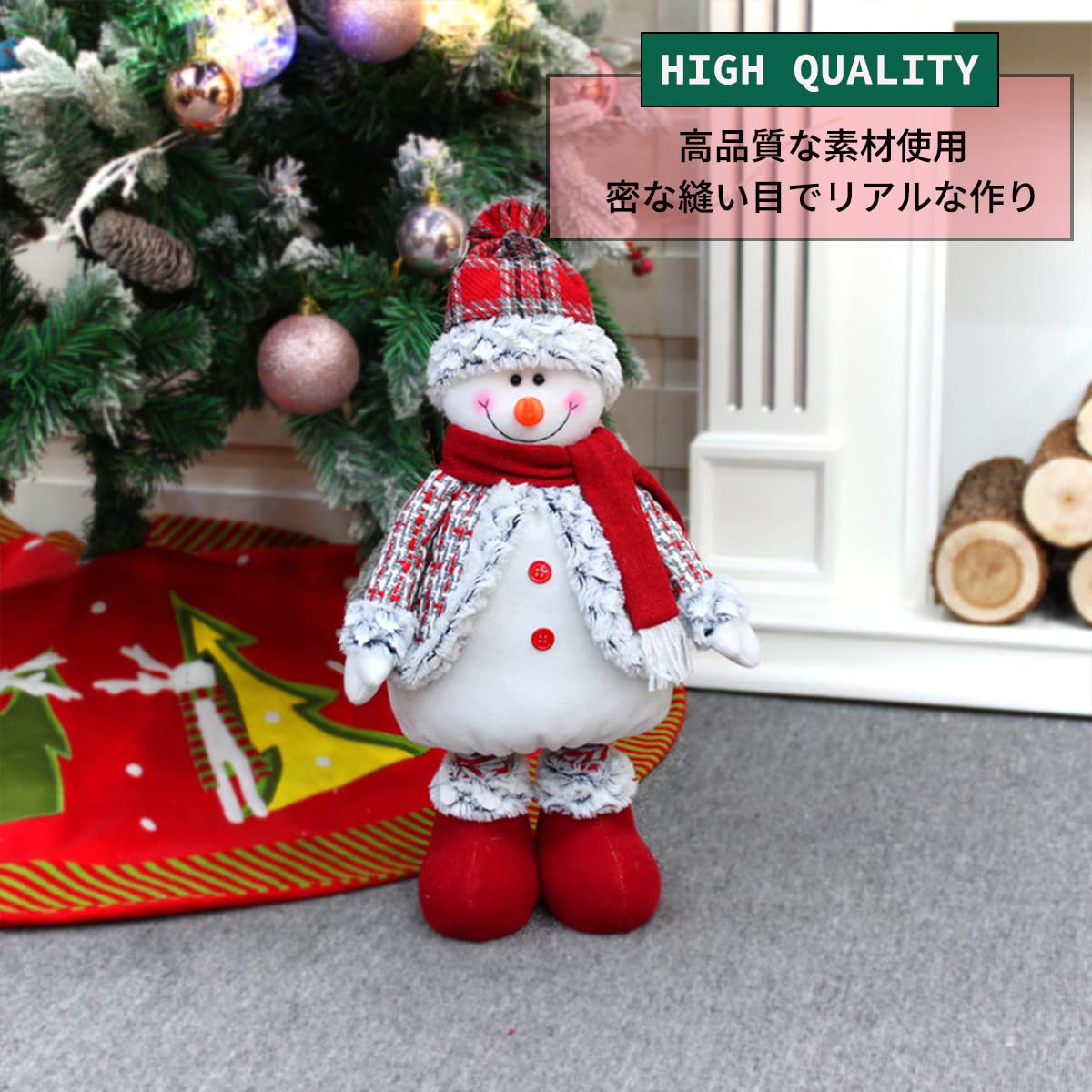 Amazon | VeroMan クリスマス 雪だるま サンタ トナカイ モコモコ 人形