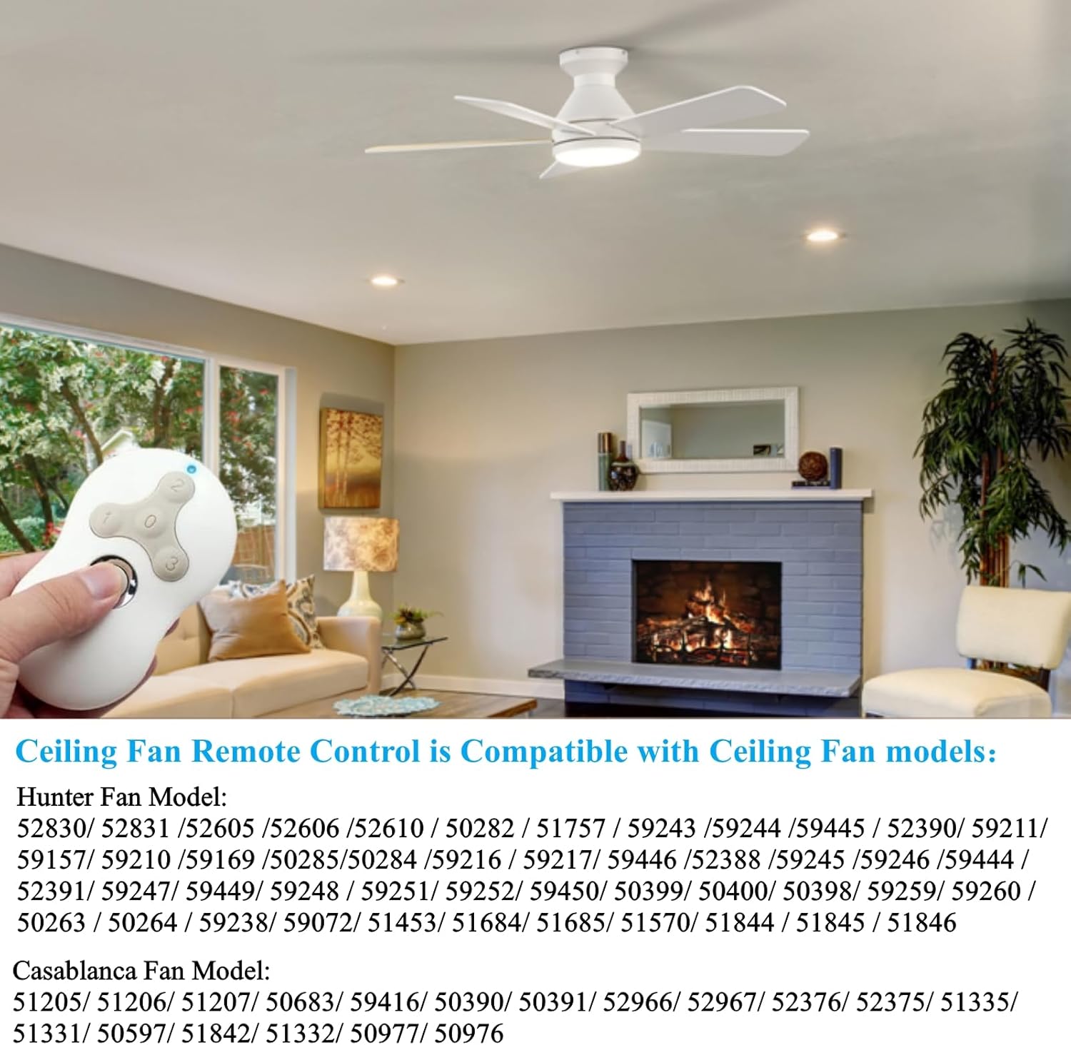 Universal Ceiling Fan Remote Control Kit Replacement for Harbor Breeze Hunter 99122/99123/99600/99813 /99770/85095,3-Speed Light Dimmer