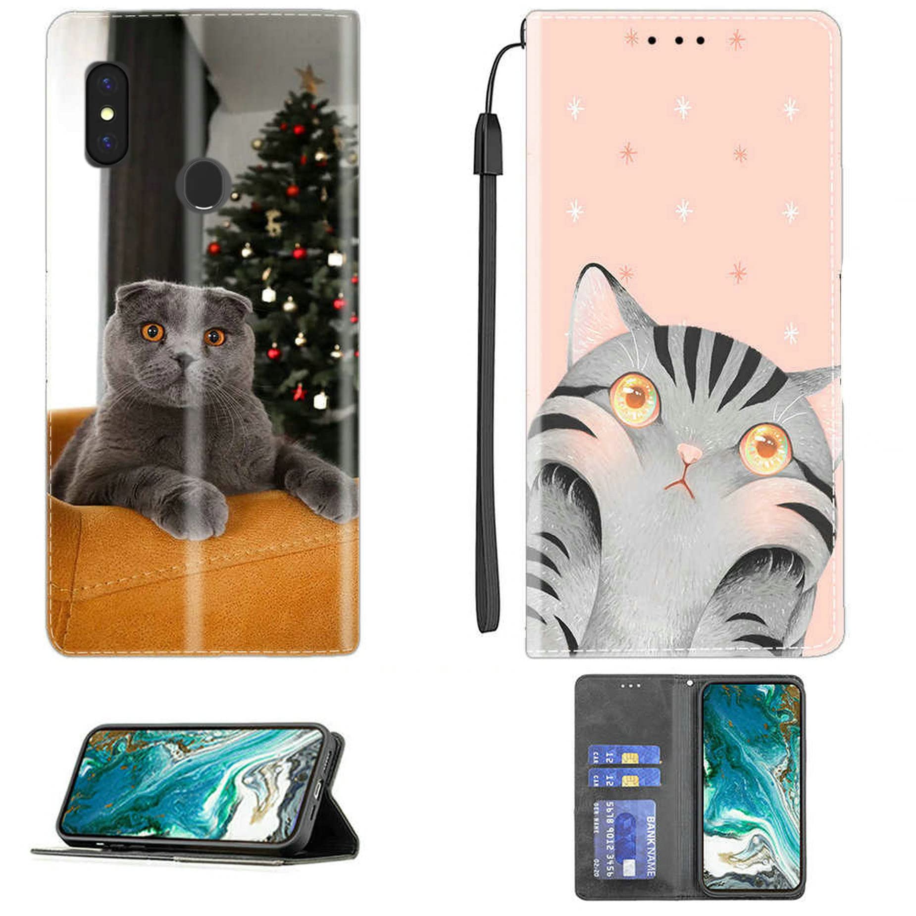 Full Protection Hoes Blauw PU Leren Wallet Case Voor Gigaset GS290 - Suède Textuur, Magnetisch, Kaartsleuven, Volledige Bescherming - Blauw PU Leren Fliphoes
