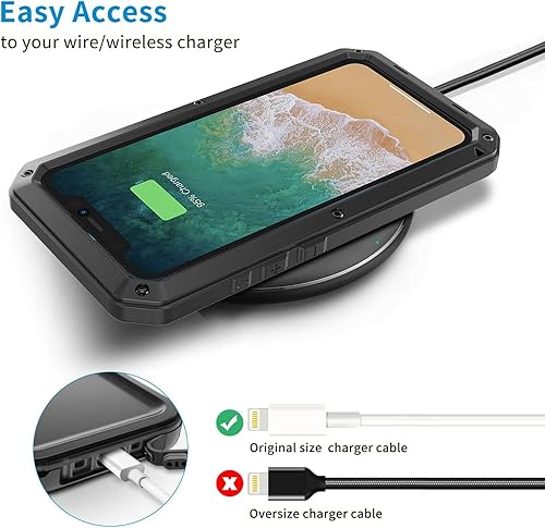 Miniatura 5 de Marrkey Funda protectora de cuerpo completo 360 para iPhone 11, resistente a los golpes, funda de metal de aluminio con protector de pantalla