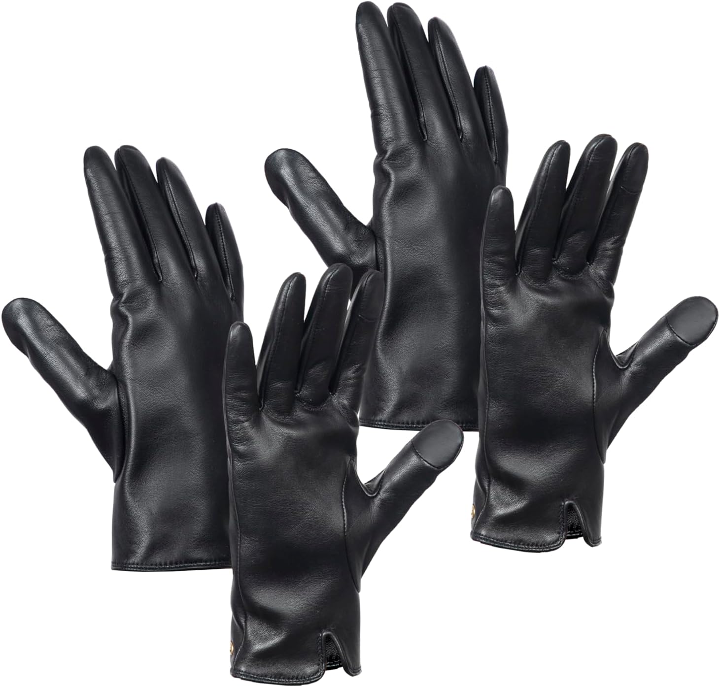 COACH womens Coach Sculpted C Womens Leather Tech Glove - Image 4