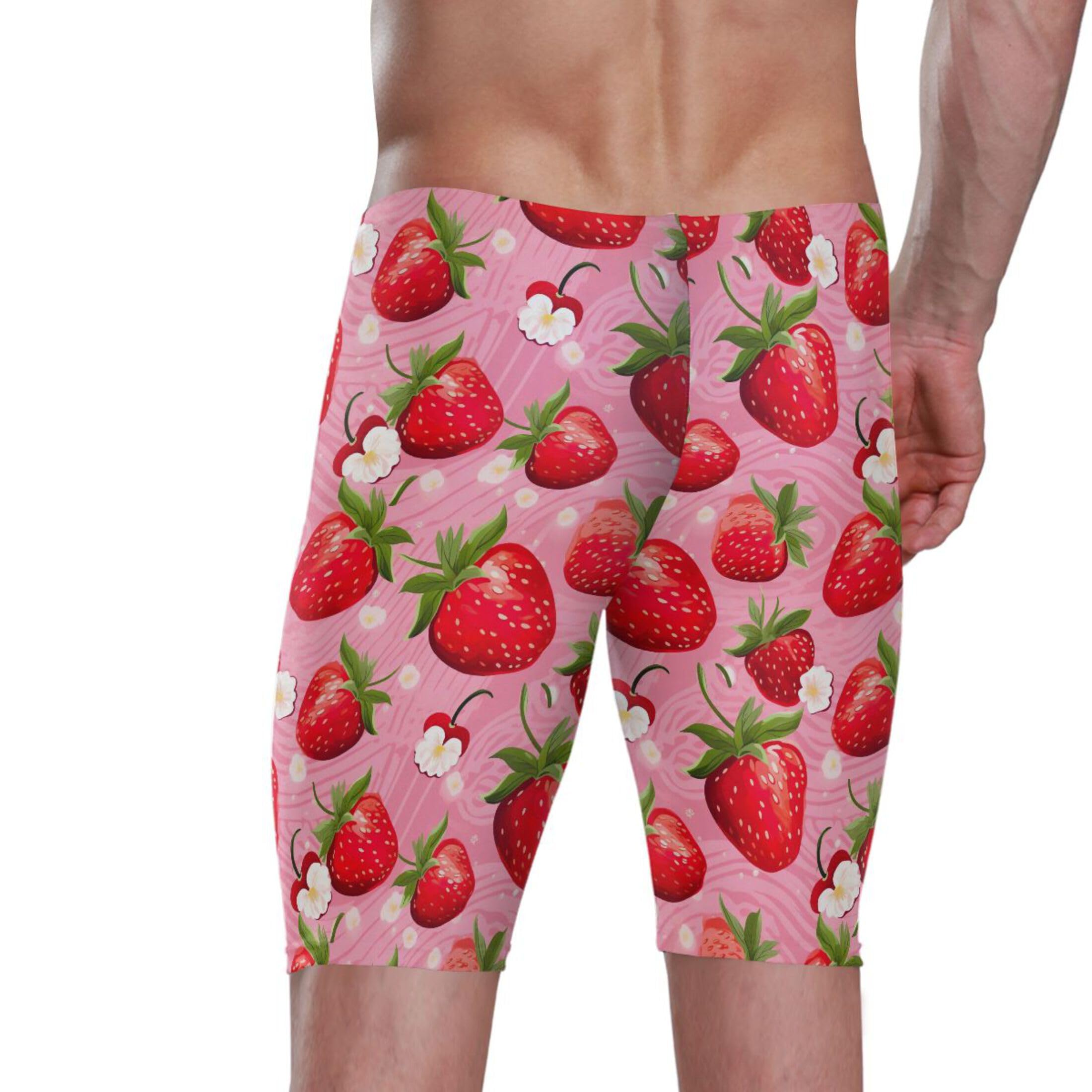 UMIRIKO Strawberry Fruit Men's Swimsuit Swim Jammers L B0402869