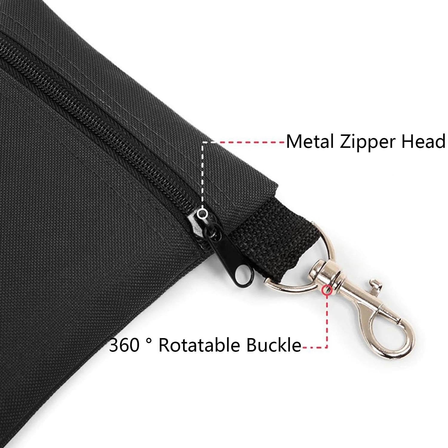 1Unidad Bolsa de Golf con Cremallera y Mosquetón de Metal - Organizador de Tees y Bolas Compacto - Accesorio Duradero para Hombres y Mujeres