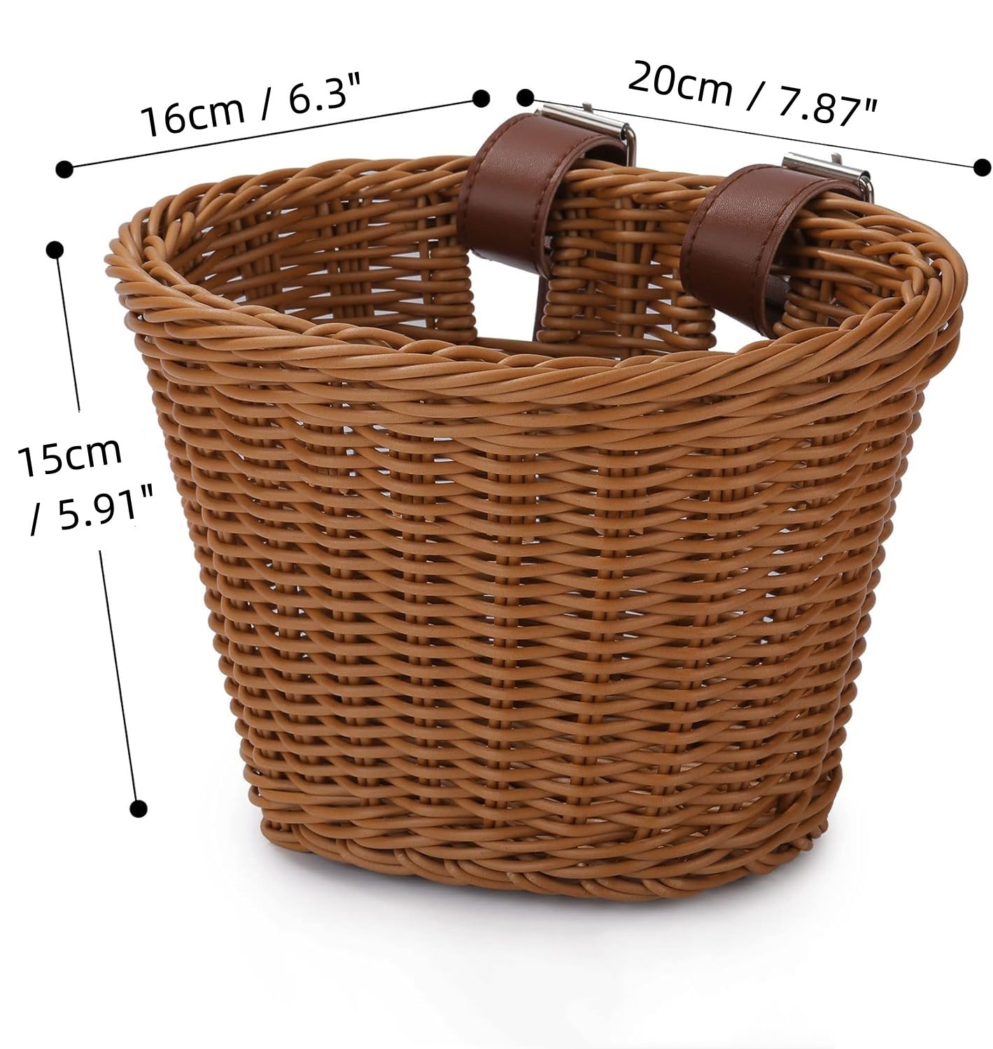 Cestino per bici per bambini in vimini fatto a mano cestino in vimini per bicicletta cestino anteriore per manubrio scooter cestino per manubrio scooter cestino per bici per bambini borsa per bici da