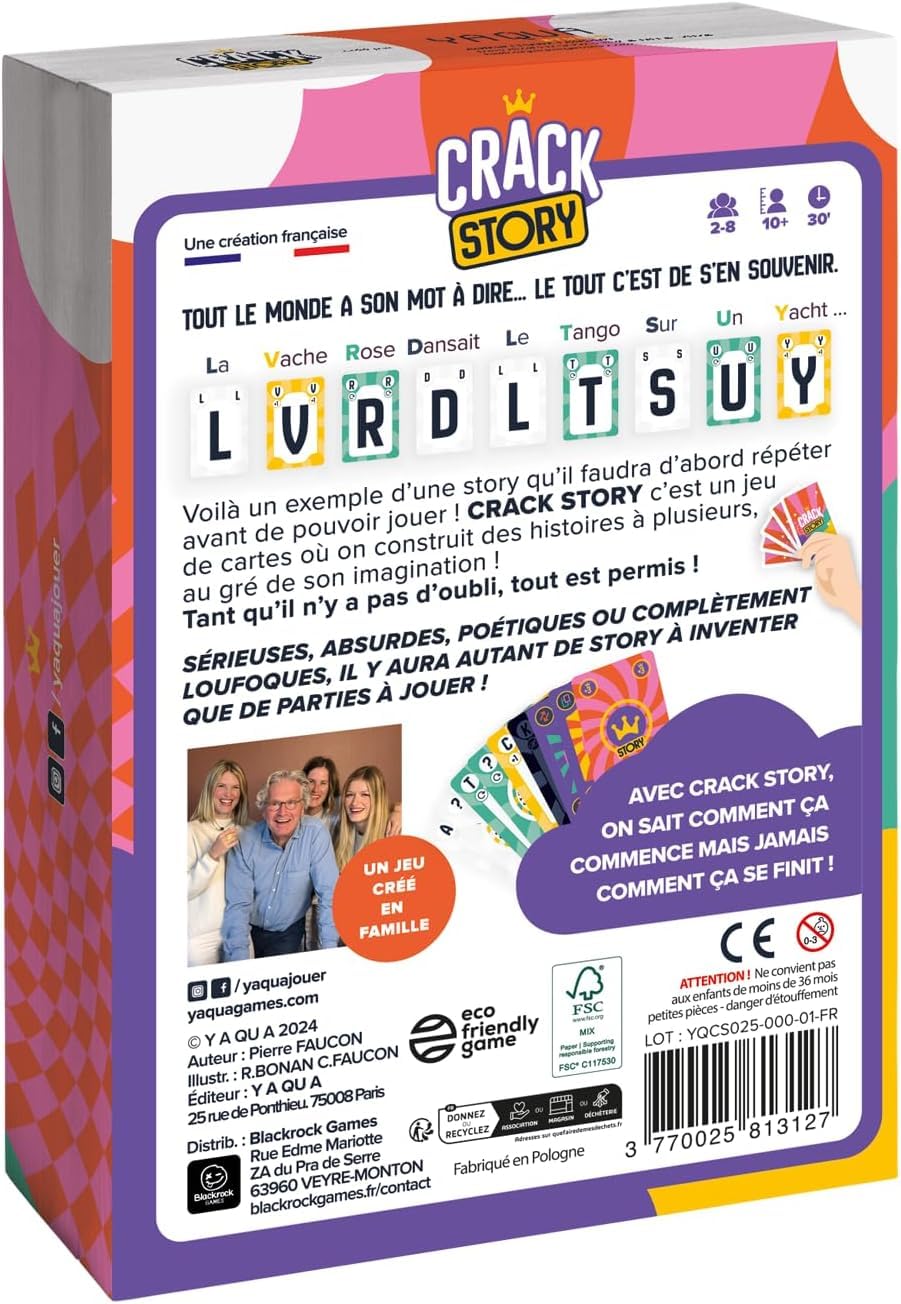 Crack Rimes + Crack Story in francese + 1 Decap Blumie, giochi di carte d'atmosfera, 2-8 giocatori, da 8 anni